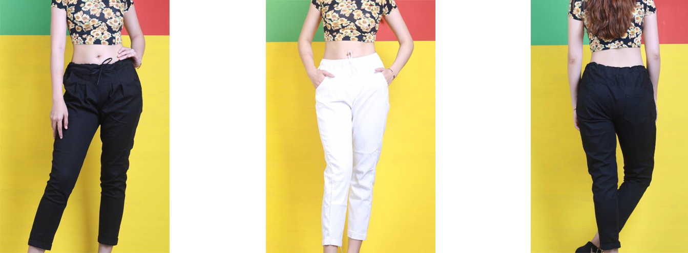 Quần kaki jeans lưng thun ASOS
