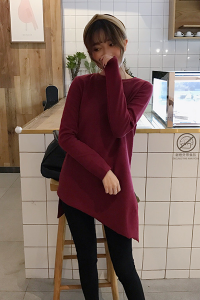 Áo kiểu vạt xéo tay dài 