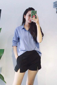 Quần Short 2 Túi Lai V