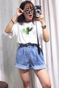 Short Jean Ống Rộng