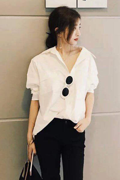 Áo sơmi 2 túi oversize 