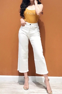 Quần Jean Ống Rộng Lưng Cao